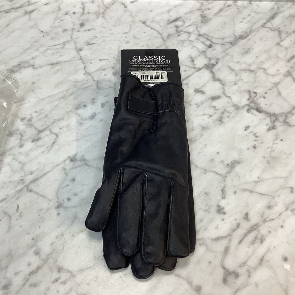 First Classic Motorcycle Gloves Black Leather FI-110GL Size 3X